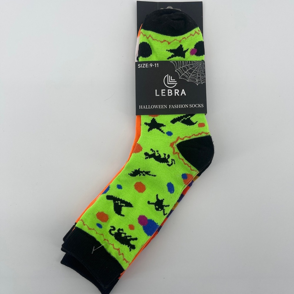 NEW LeBra Halloween‎ Fashion Socks 3 Pair Pack Size 9-11 NEW Cotton Holiday